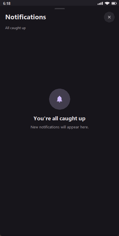 Empty dark drawer