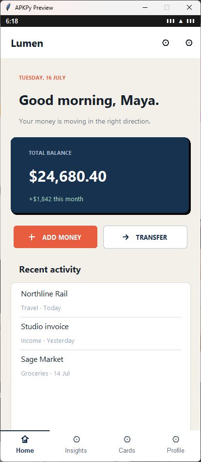 Lumen personal finance app