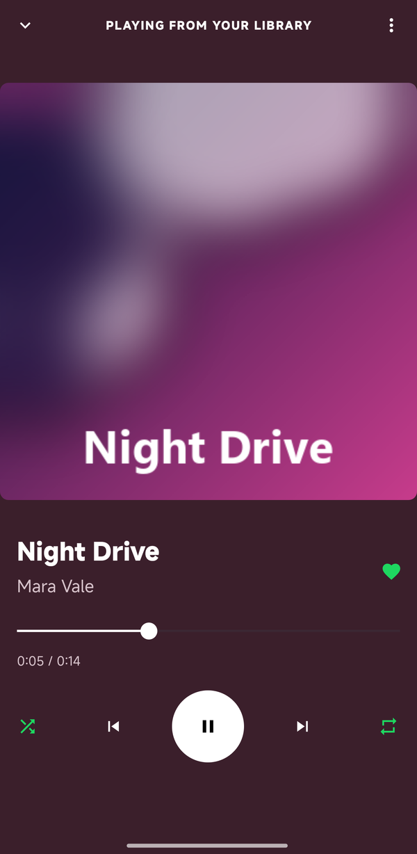 A music player playing a track, rebuilt with ApkPy
